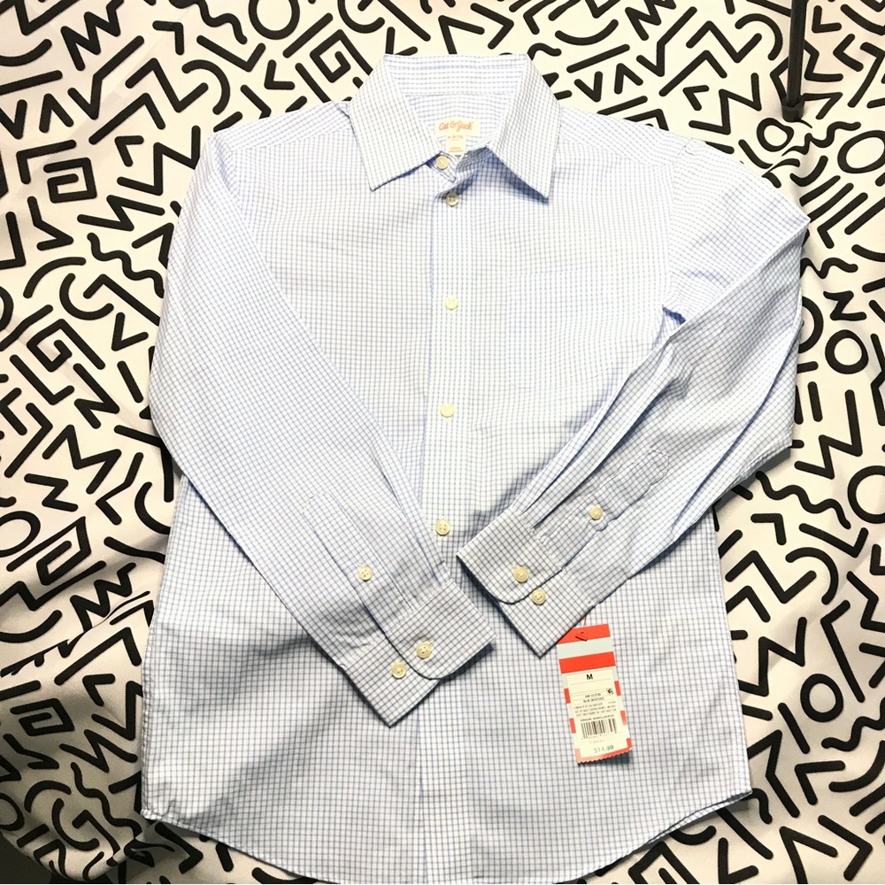 Blue Checkered Long Sleeve Button Down